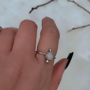 Australian Opal Ring - Size 7 1/2 - Sterling Silver