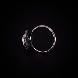 White Howlite Ring - Size 12 1/4 - Sterling Silver