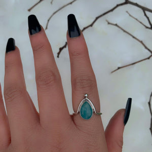 Smithsonite Ring - Size 7 1/2 to 7 3/4 - Sterling Silver