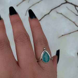 Smithsonite Ring - Size 7 1/2 to 7 3/4 - Sterling Silver