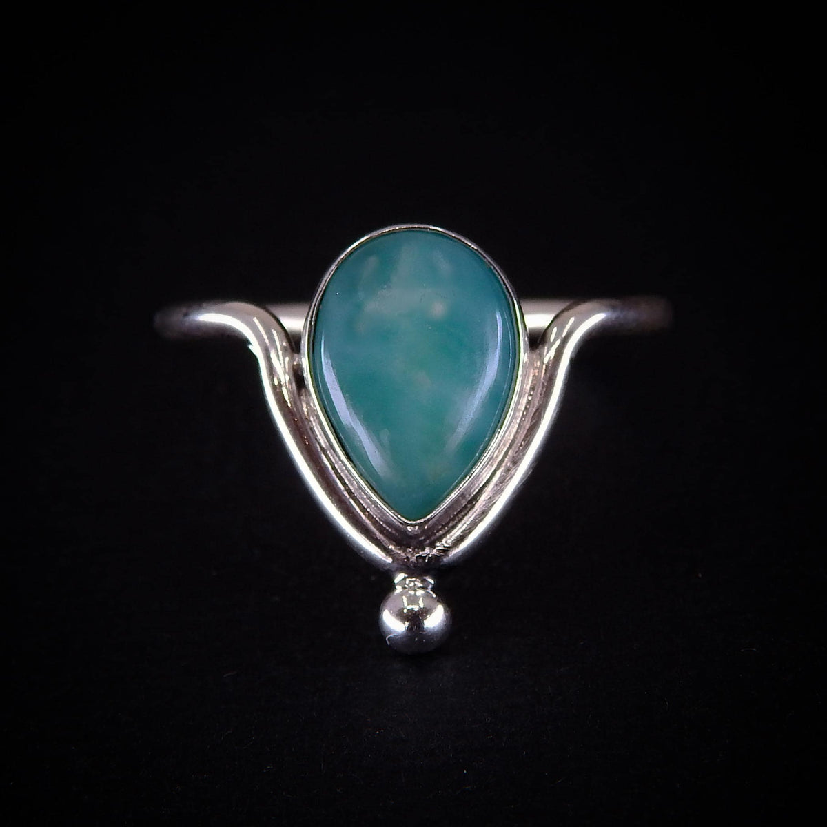 Smithsonite Ring - Size 7 1/2 to 7 3/4 - Sterling Silver