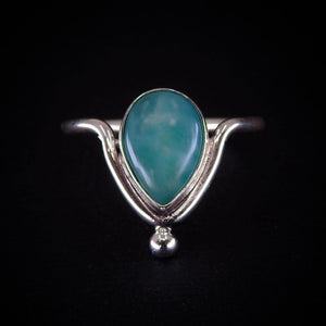 Smithsonite Ring - Size 7 1/2 to 7 3/4 - Sterling Silver