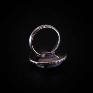 Dendritic Opal Ring - Size 7 1/2 - Sterling Silver
