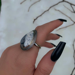 Dendritic Opal Ring - Size 7 1/2 - Sterling Silver