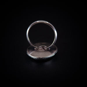 Porcelain Jasper Ring - Size 10 1/4 - Sterling Silver