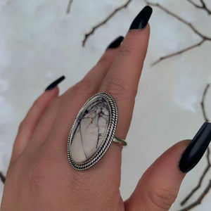 Porcelain Jasper Ring - Size 10 1/4 - Sterling Silver