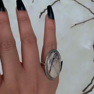Porcelain Jasper Ring - Size 10 1/4 - Sterling Silver