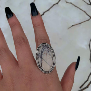Porcelain Jasper Ring - Size 10 1/4 - Sterling Silver