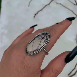Porcelain Jasper Ring - Size 10 1/4 - Sterling Silver