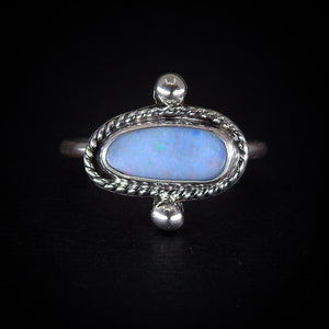 Australian Opal Ring - Size 5 - Sterling Silver