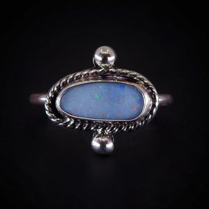 Australian Opal Ring - Size 5 - Sterling Silver