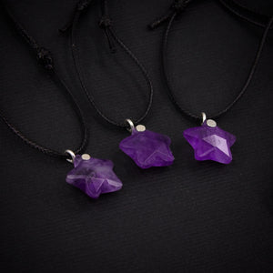 Amethyst Star Pendant - Sterling Silver - Made to Order