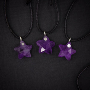 Amethyst Star Pendant - Sterling Silver - Made to Order