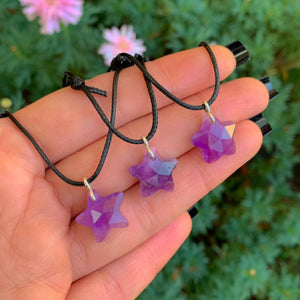 Amethyst Star Pendant - Sterling Silver - Made to Order