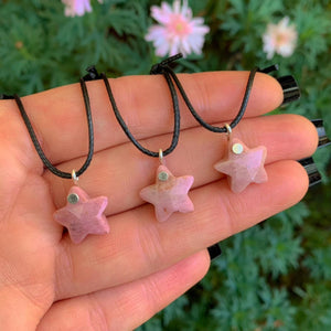 Rhodonite Star Pendant - Sterling Silver - Made to Order
