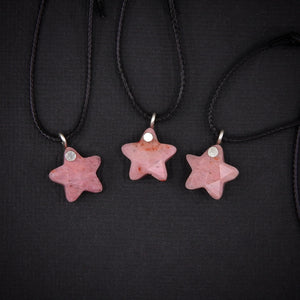 Rhodonite Star Pendant - Sterling Silver - Made to Order