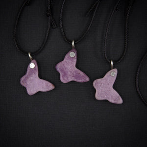 Lepidolite Butterfly Pendant - Sterling Silver - Made to Order