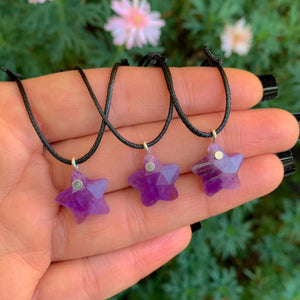 Amethyst Star Pendant - Sterling Silver - Made to Order