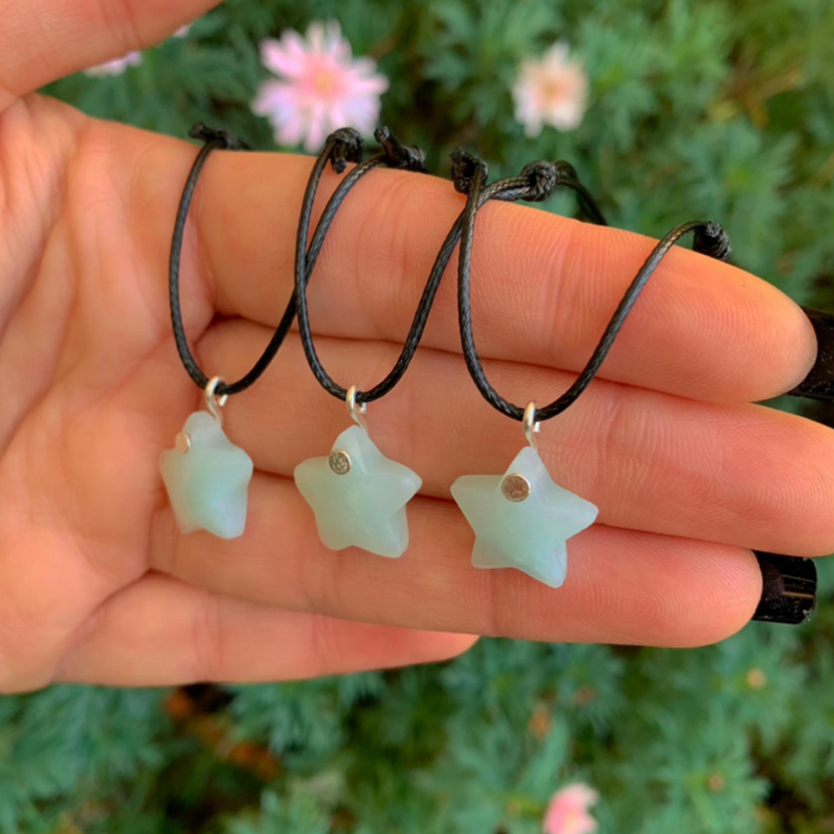 Amazonite Star Pendant - Sterling Silver - Made to Order