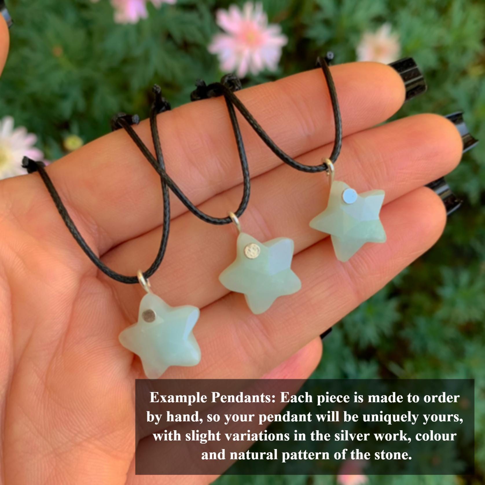 Amazonite Star Pendant - Sterling Silver - Made to Order