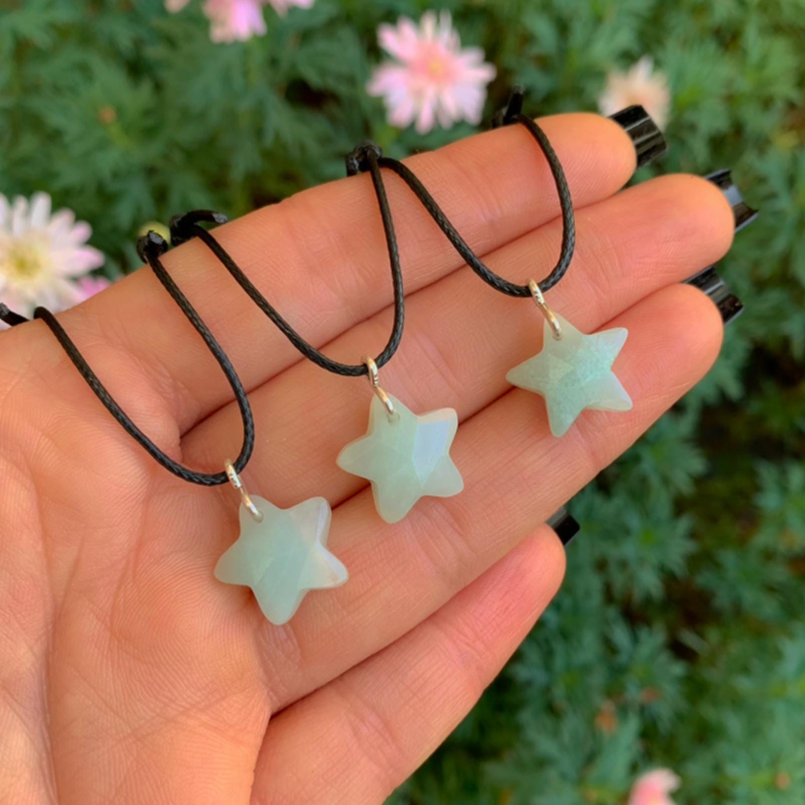 Amazonite Star Pendant - Sterling Silver - Made to Order