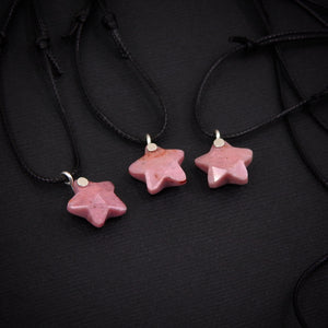 Rhodonite Star Pendant - Sterling Silver - Made to Order
