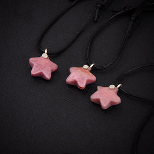 Rhodonite Star Pendant - Sterling Silver - Made to Order