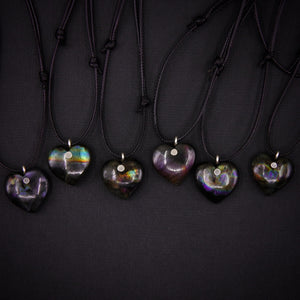 Labradorite Heart Pendant - Sterling Silver - Made to Order