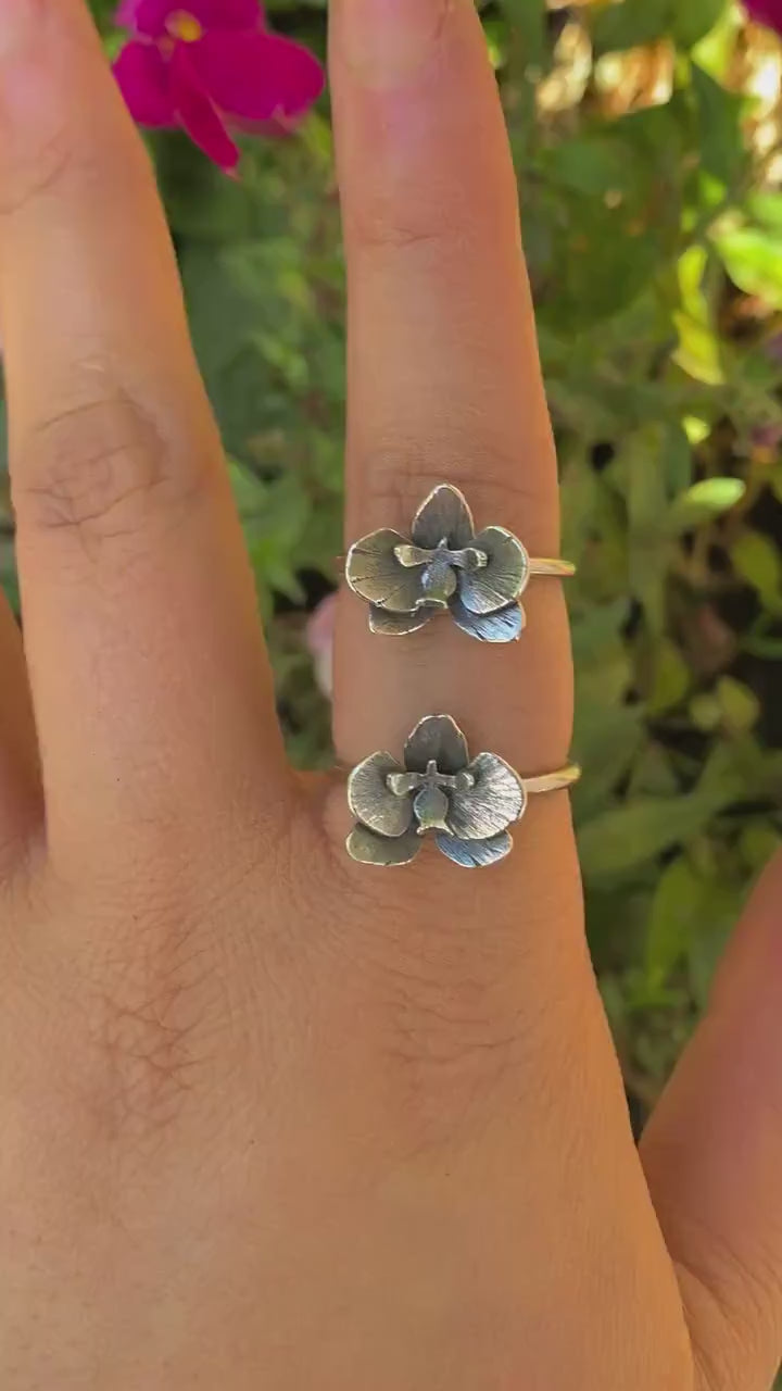Your Custom Silver Orchid Ring - Sterling Silver