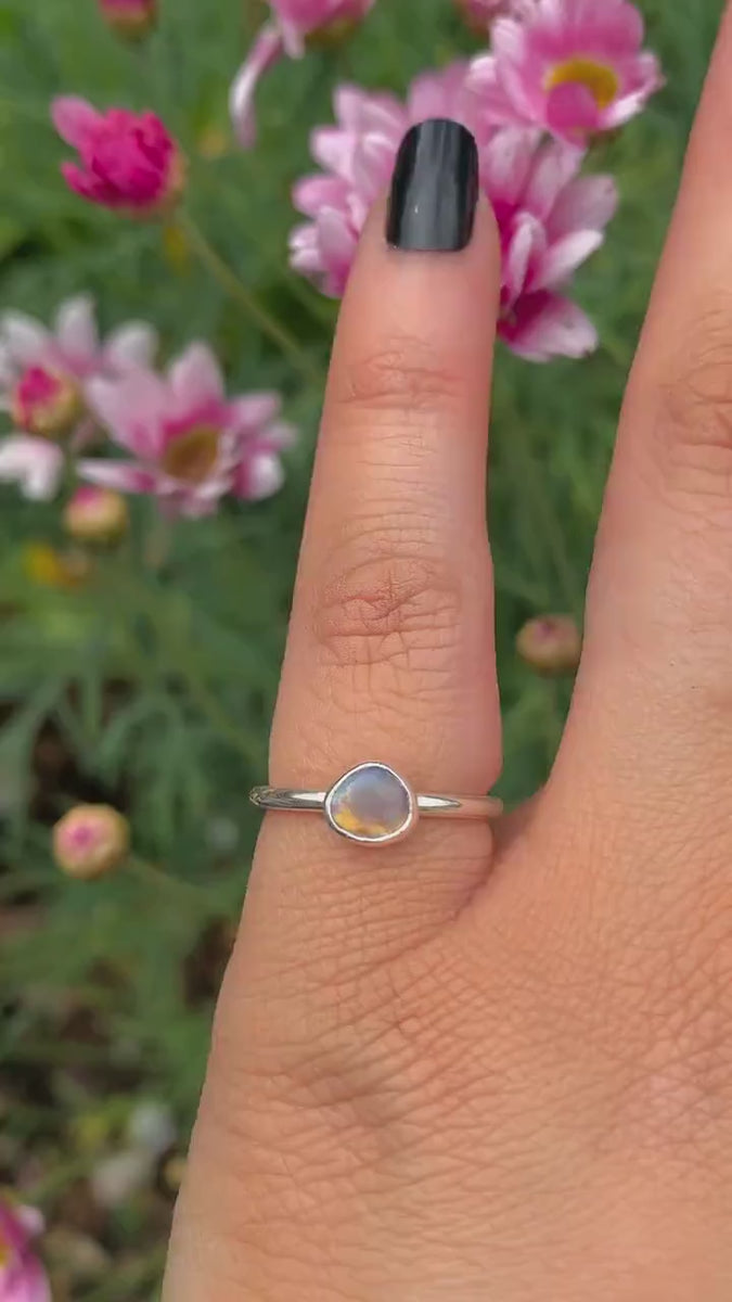 Australian Crystal Opal Ring - Size 4 1/2