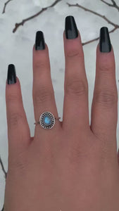 Rose Cut Moonstone Ring - Size 7