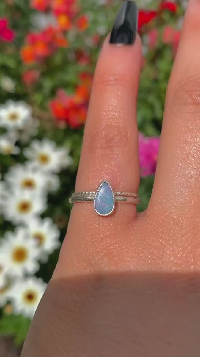 Australian Opal Ring Set - Size 5
