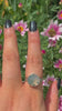 Rose Cut Moss Agate Ring - Size 8 to 8 1/4