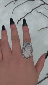Porcelain Jasper Ring - Size 10 1/4