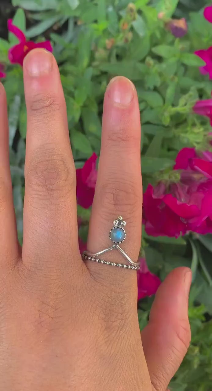 Moonstone Ring Stack - Size 9
