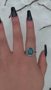 Rose Cut Aquamarine Ring - Size 12