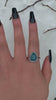 Rose Cut Aquamarine Ring - Size 12