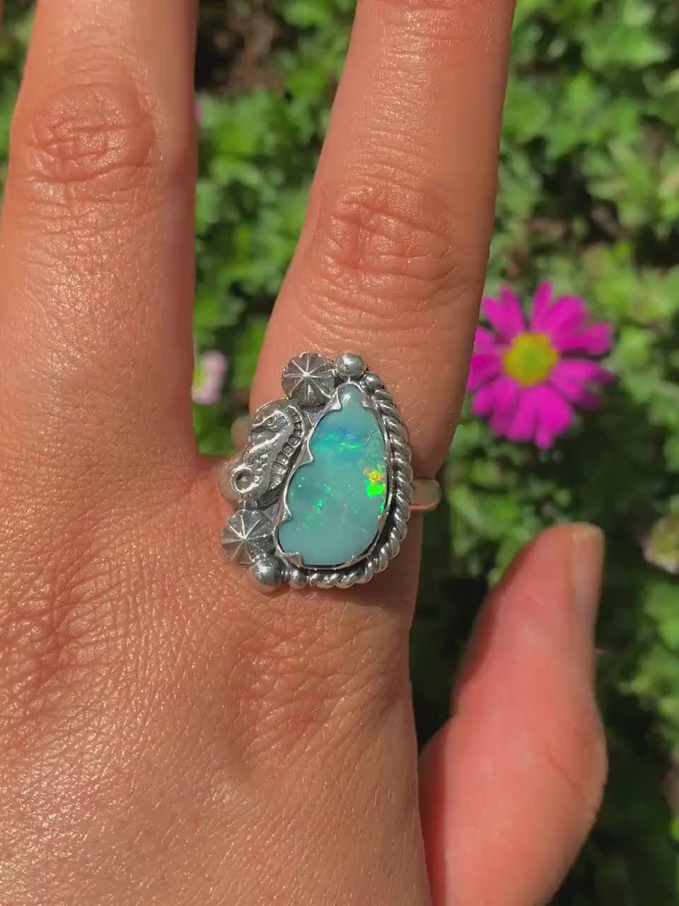 Australian Opal Ring - Size 8 1/2