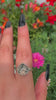 Rose Cut Moss Agate Ring - Size 7