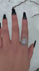 Rose Cut Clear Quartz & Aurora Opal Ring - Size 8 1/4