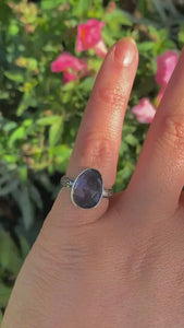 Rose Cut Fluorite Ring - Size 4 1/2 to 4 3/4