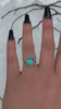 Rose Cut Clear Quartz & Aurora Opal Ring - Size 5 1/2