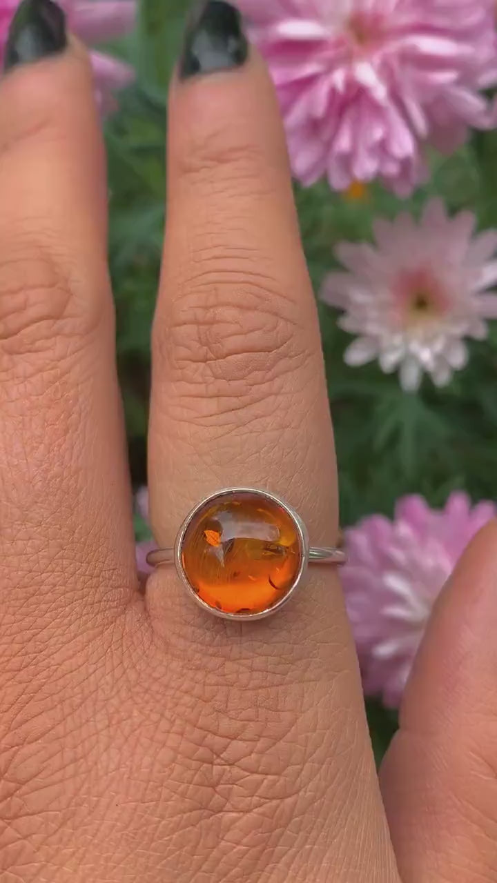 Baltic Amber Ring - Size 7 3/4