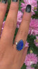 Blue Australian Opal Ring - Size 8 1/4 to 8 1/2