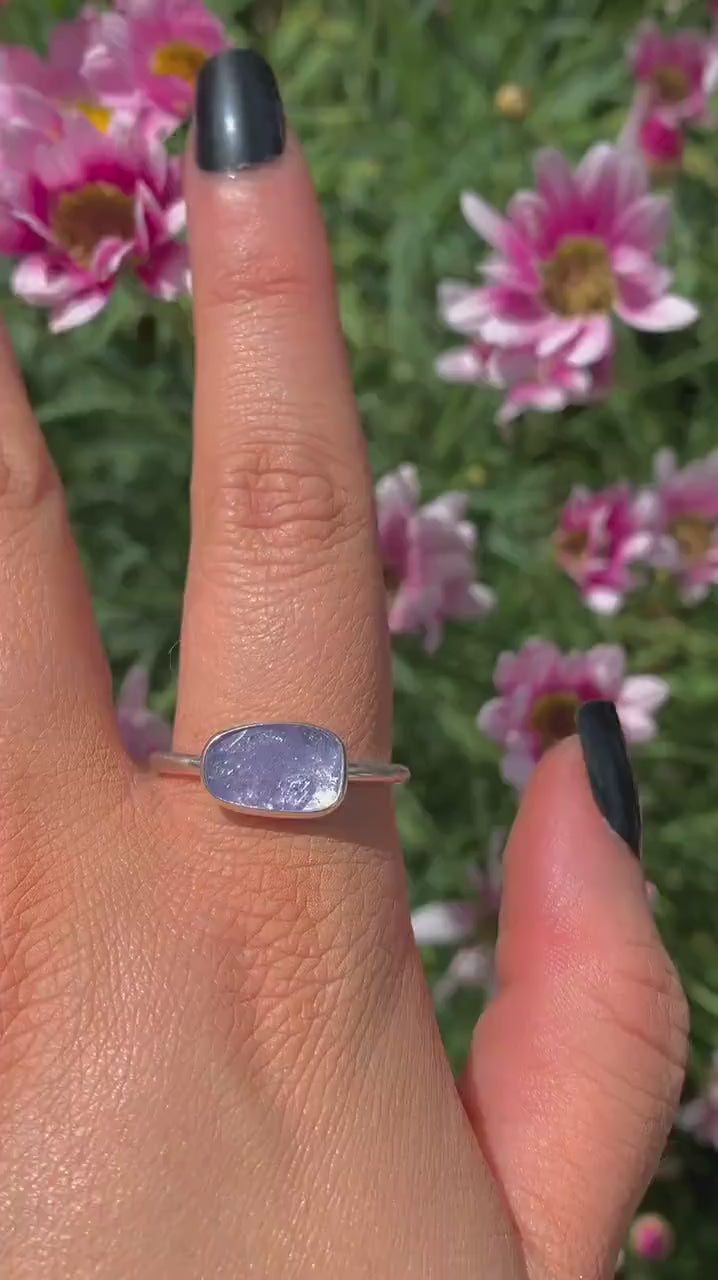 Rose Cut Tanzanite Ring - Size 11