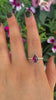 Rose Cut Rhodolite Garnet Ring - Size 8