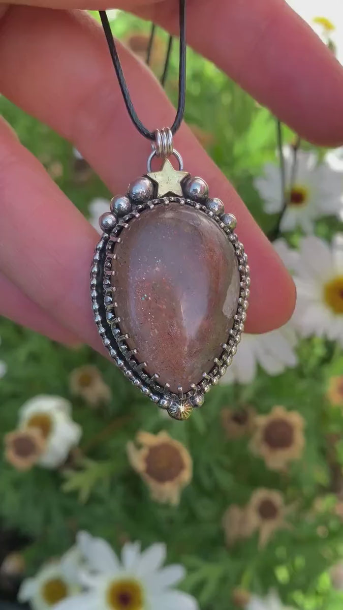 Sunstone Pendant - Sterling Silver