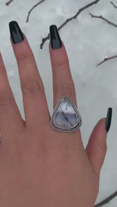 Dendritic Opal Ring - Size 9