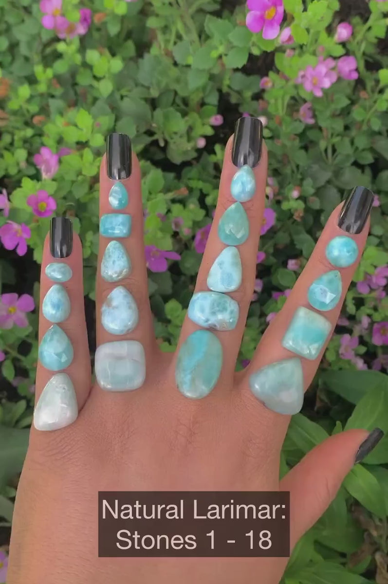Your Custom Larimar Ring - Sterling Silver