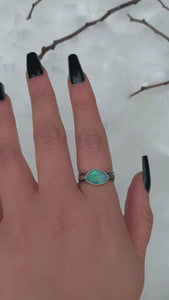 Australian Crystal Opal Ring - Size 8 1/4